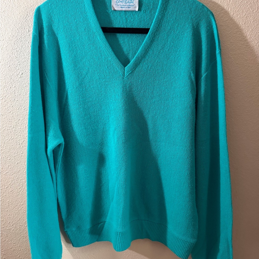 Elegant V-Neck Sweater for Women - Turquoise